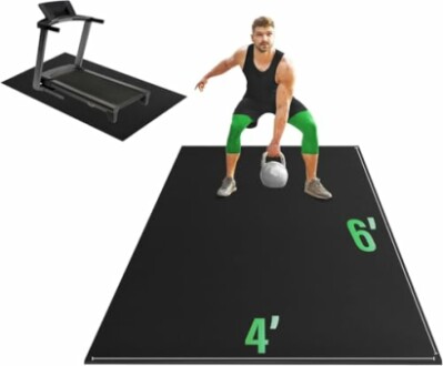 Yes4All 6'x4' Thick Rubber Exercise Mat