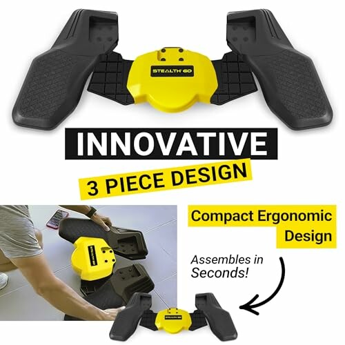 Innovative 3-piece compact ergonomic design with Stealth GO.