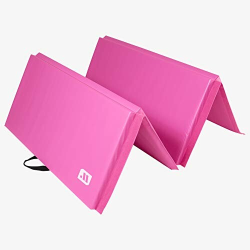 Pink foldable gymnastics tumbling mat