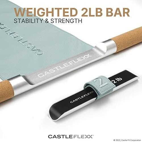 Castleflexx weighted 2lb bar for stability and strength