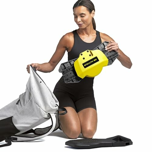 Woman using a Stealth Core Trainer for exercise.